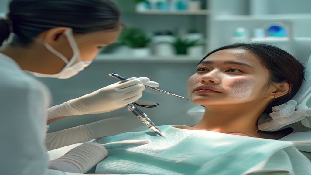 Facial treatment oleh terapis profesional untuk membantu merawat kulit wajah agar tampak lebih bersih dan segar