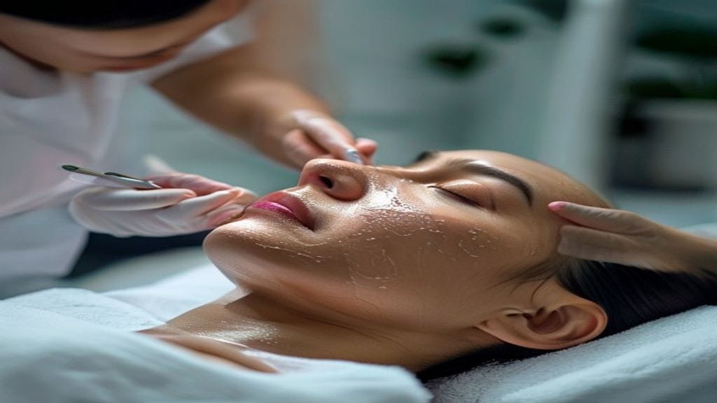 Facial treatment di klinik estetika untuk membantu merawat kulit wajah agar tampak lebih bersih dan segar