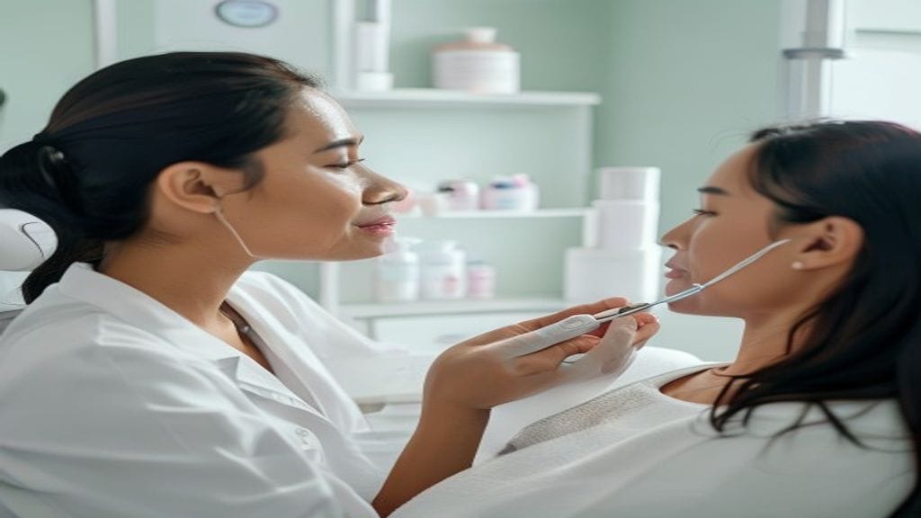 Facial treatment oleh terapis klinik untuk membantu membersihkan dan merawat kulit wajah secara profesional
