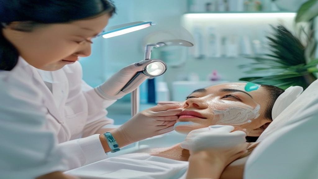 Facial treatment di klinik estetika untuk membantu merawat kulit wajah agar tampak lebih bersih dan segar