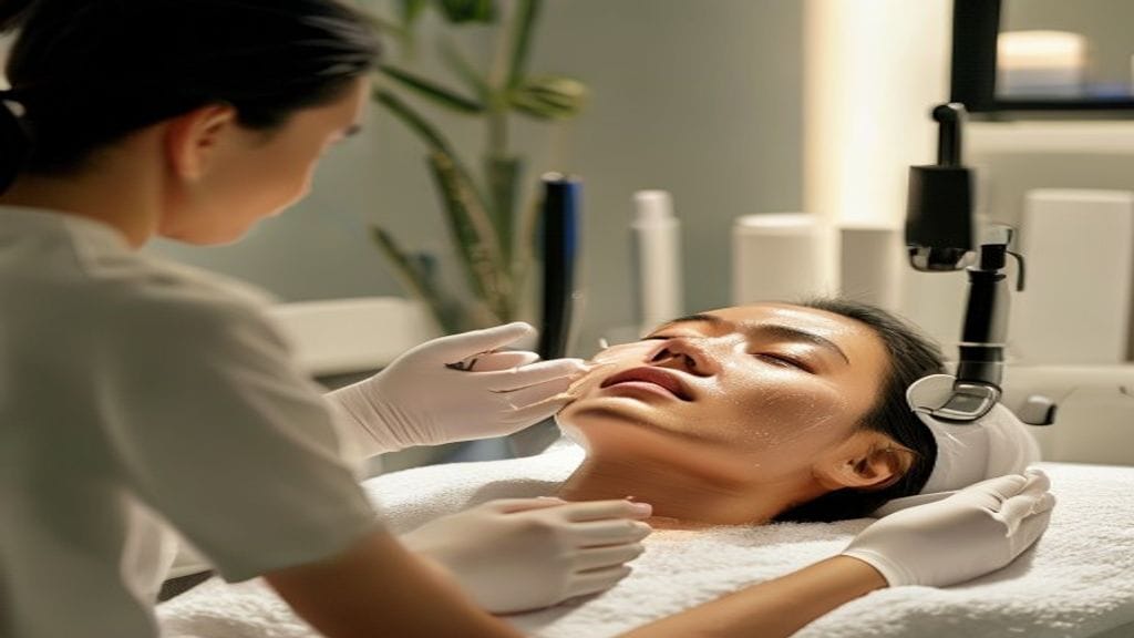 Facial treatment di klinik estetika untuk membantu merawat kulit wajah agar tampak lebih bersih dan segar