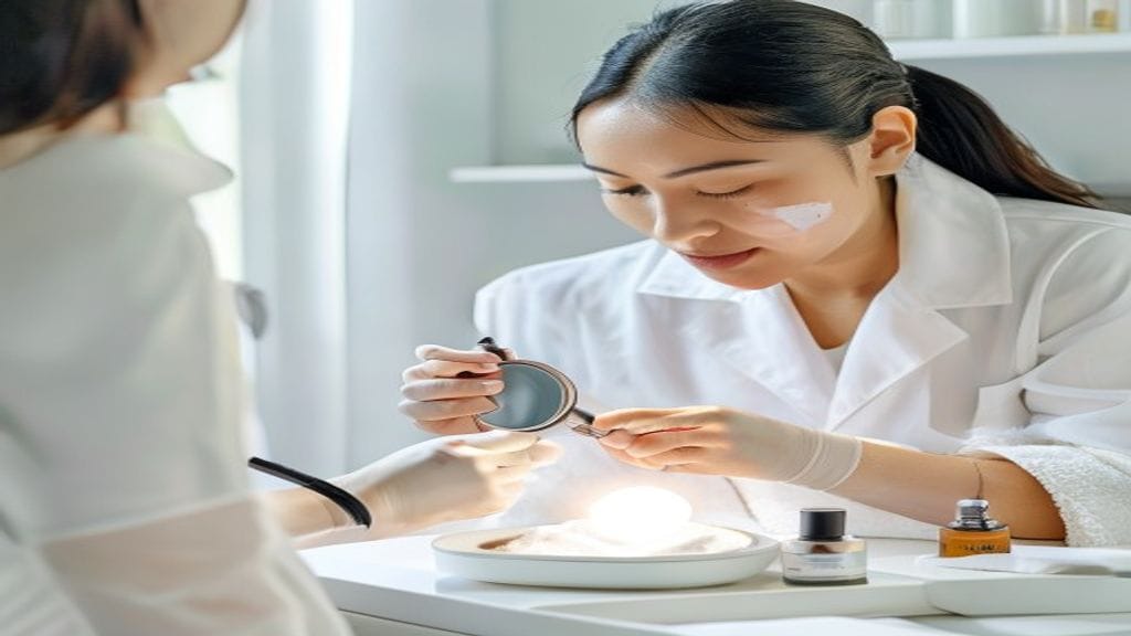 Facial treatment di klinik estetika untuk membersihkan, merawat, dan menyegarkan kulit wajah