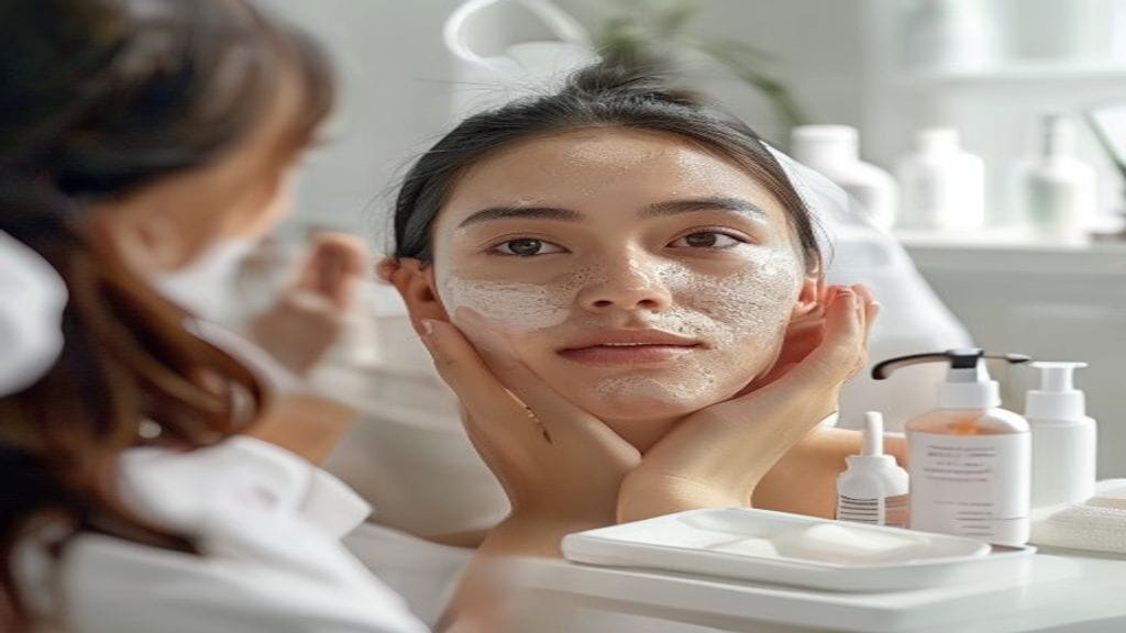 Facial treatment di klinik estetika untuk membantu merawat kebersihan, hidrasi, dan kesehatan kulit wajah