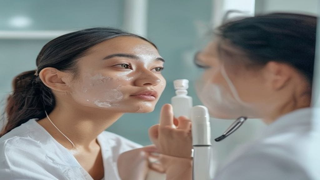 Facial treatment oleh terapis profesional untuk membersihkan dan merawat kulit wajah secara menyeluruh