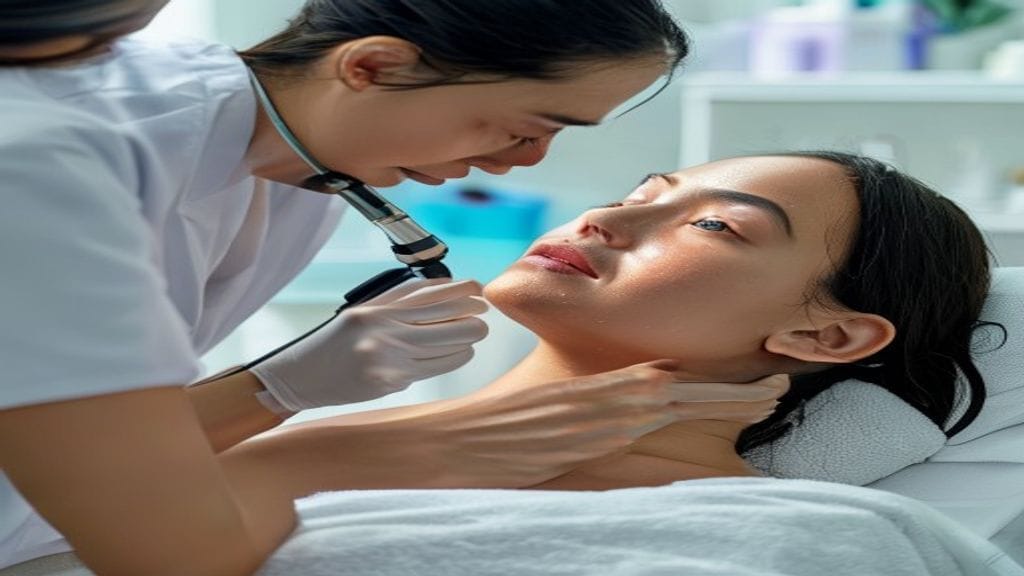 Facial treatment di klinik estetika untuk membantu merawat kulit wajah agar tampak lebih bersih dan segar