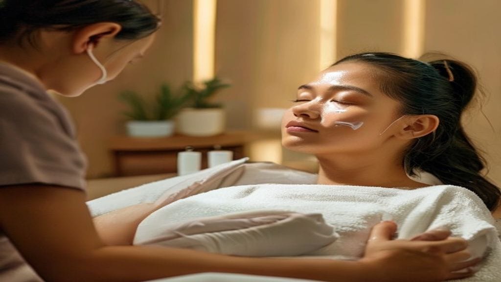 Facial treatment di klinik estetika untuk membersihkan wajah dan membantu menjaga kulit tetap sehat