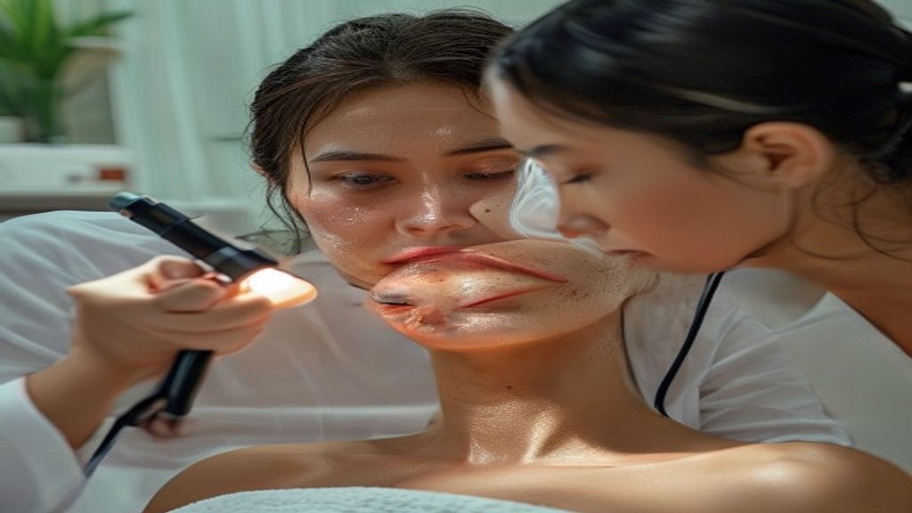 Facial treatment di klinik estetika untuk membersihkan wajah dan merawat kulit agar tampak lebih sehat