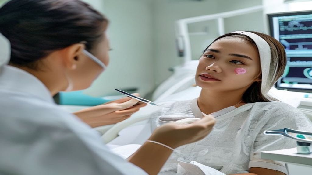 Ilustrasi treatment skin booster untuk membantu hidrasi kulit dan membuat wajah tampak lebih segar