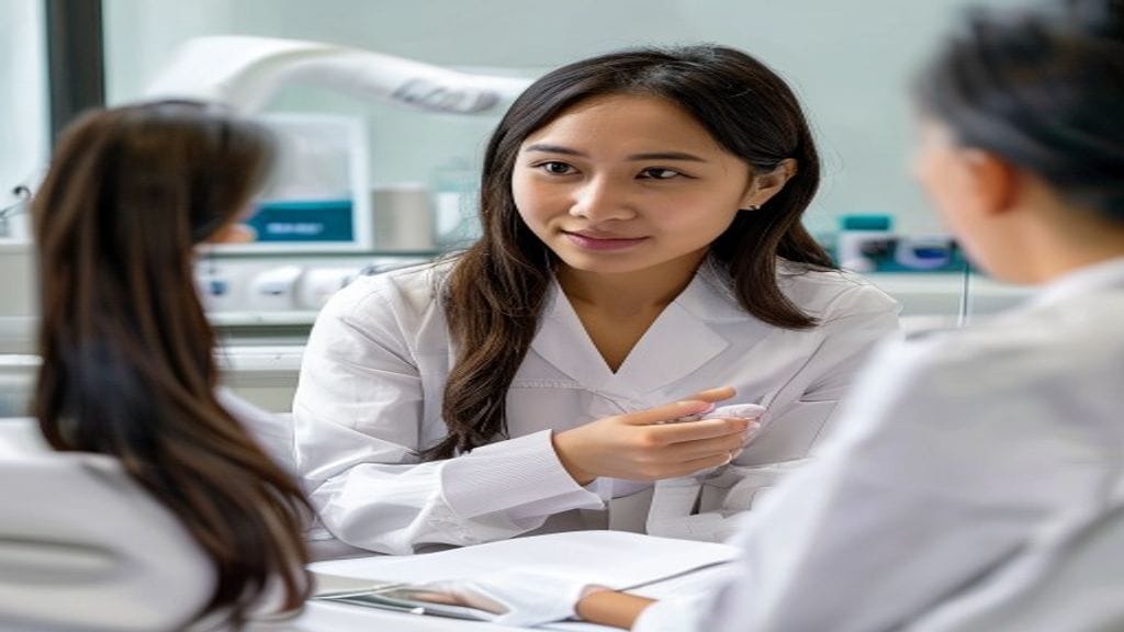 Ilustrasi perawatan skin booster untuk membantu hidrasi kulit wajah agar tampak lebih lembap dan segar