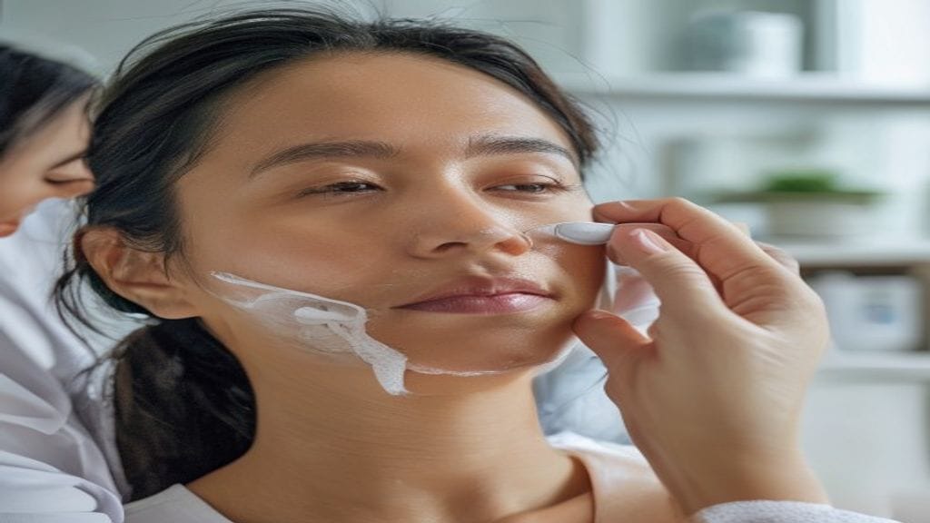 Dokter estetika melakukan treatment skin booster untuk membantu hidrasi dan memperbaiki tekstur kulit wajah.