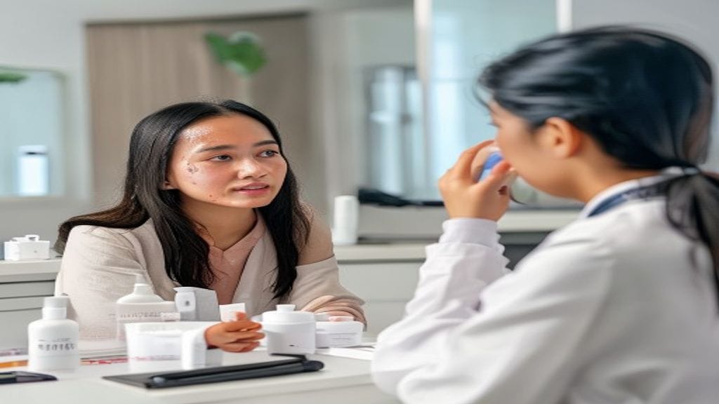 Dokter kulit merekomendasikan skincare dokter sesuai kondisi kulit pasien di klinik estetika profesional