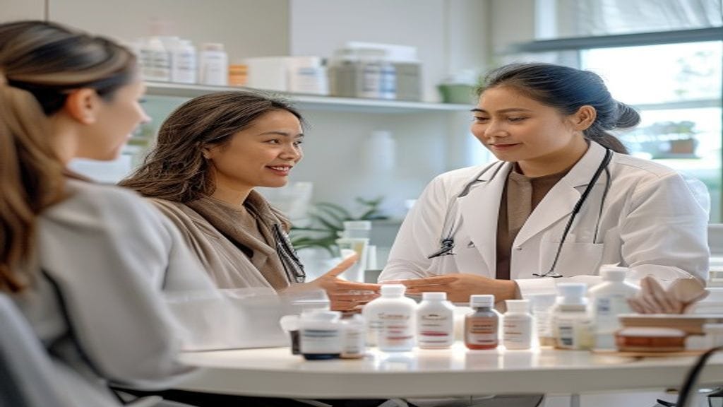 Dokter estetika menjelaskan pilihan skincare dokter sesuai kondisi kulit pasien di klinik kecantikan