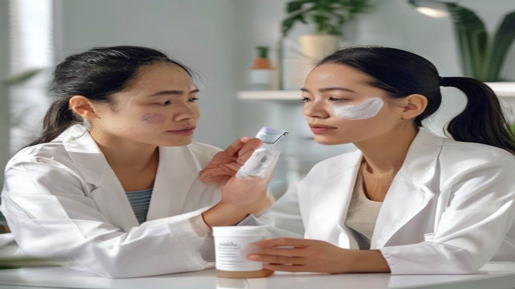 Dokter kulit menjelaskan skincare dokter yang disesuaikan dengan kondisi dan kebutuhan kulit pasien