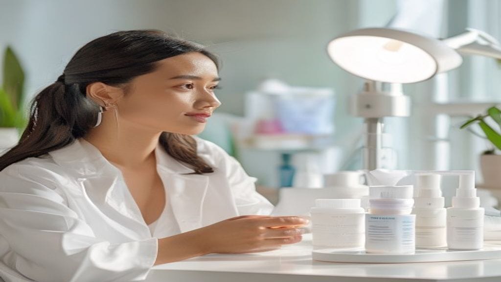 Dokter estetika menjelaskan pilihan skincare dokter sesuai kondisi kulit pasien di klinik kecantikan