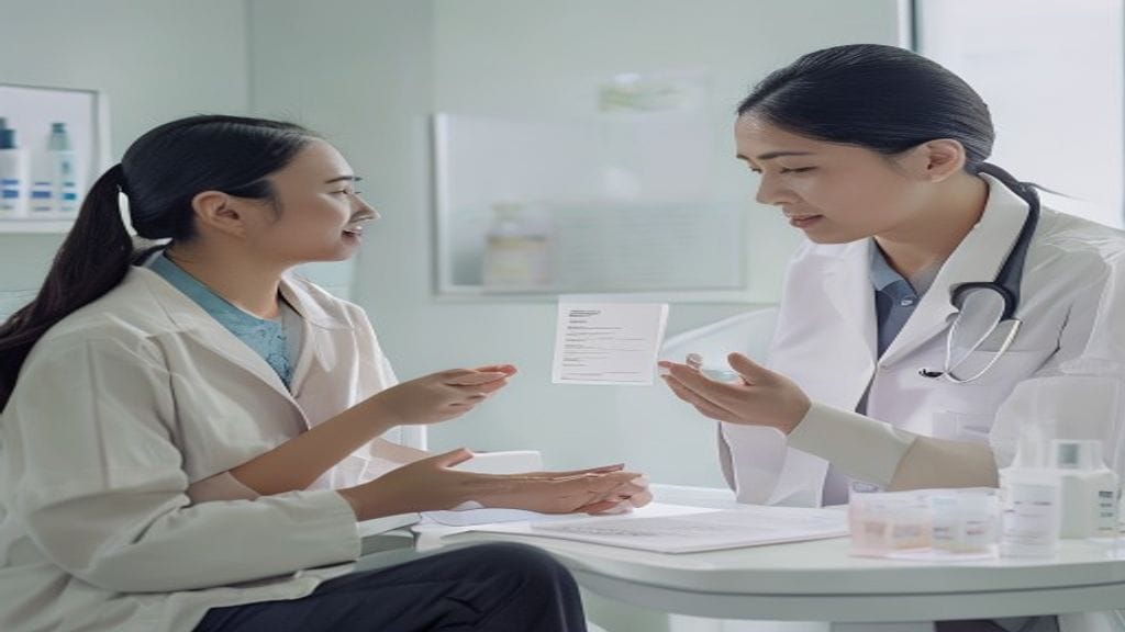 Ilustrasi konsultasi skincare dokter untuk perawatan kulit sesuai kondisi dan kebutuhan pasien