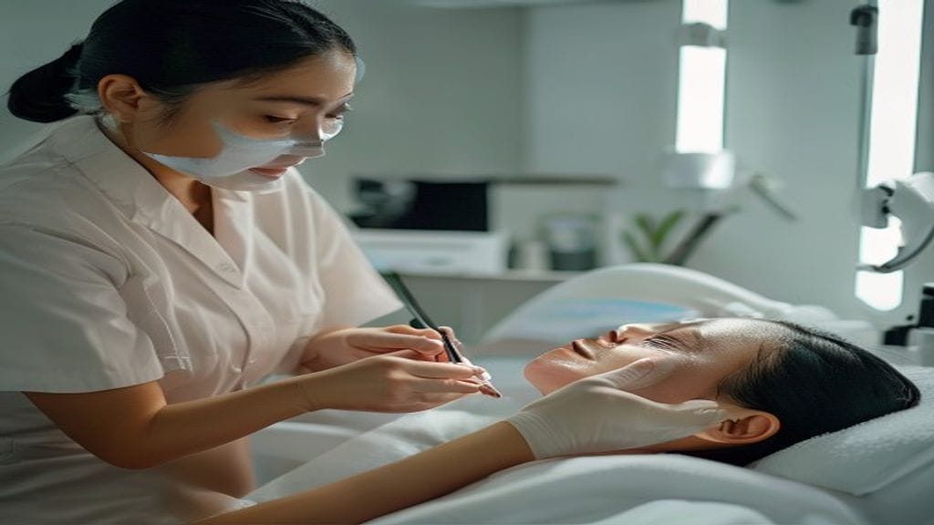 Facial treatment di klinik estetika untuk membantu membersihkan pori dan merawat kesehatan kulit wajah