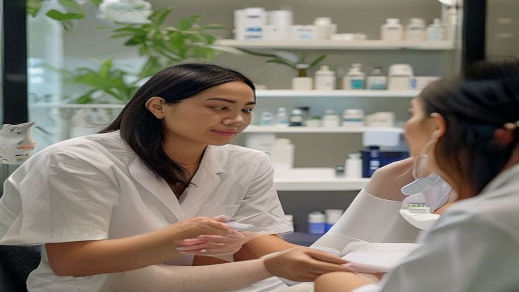 Tampak depan klinik kecantikan terdekat dengan ruang konsultasi estetika yang bersih dan nyaman