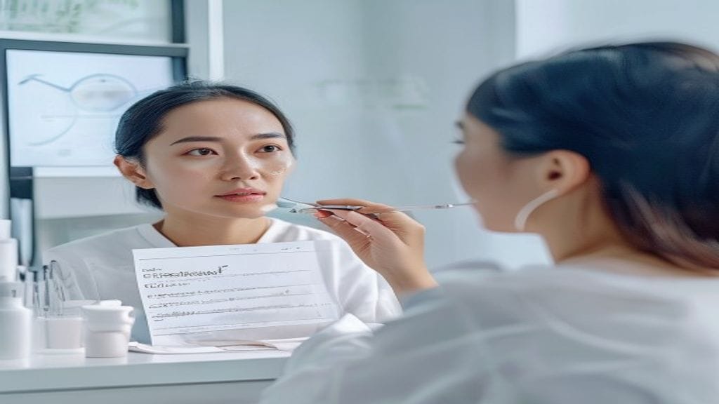 Dokter estetika melakukan treatment skin booster untuk membantu hidrasi dan kualitas kulit wajah
