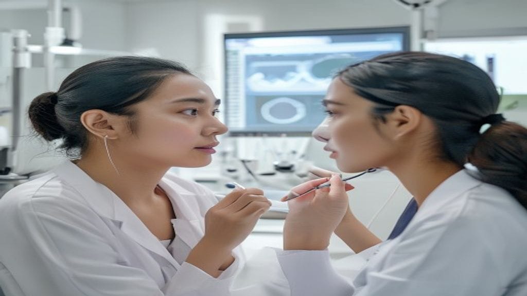 Dokter estetika menyuntikkan skin booster untuk membantu hidrasi dan elastisitas kulit wajah