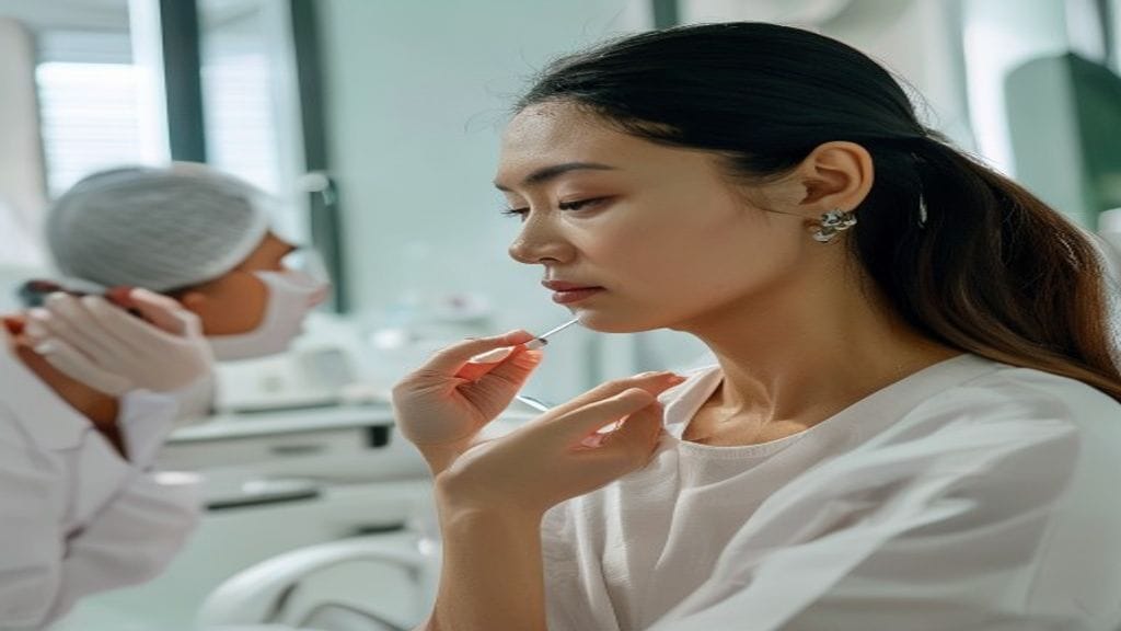 Ilustrasi treatment skin booster untuk membantu kulit tampak lebih lembap, halus, dan segar di klinik estetika